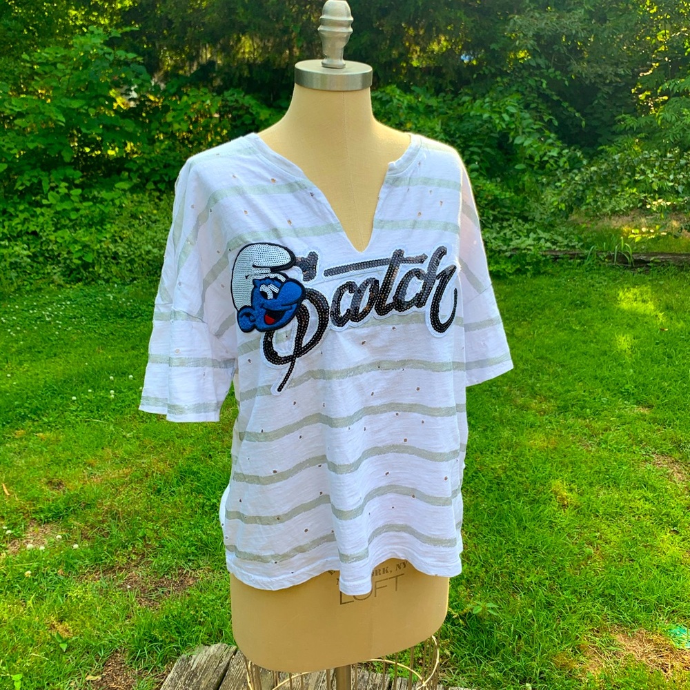 Handmade Smurf Graphic Tee